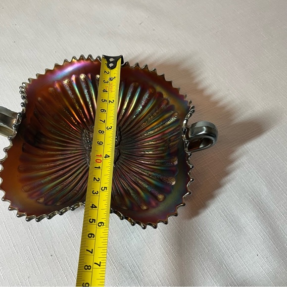 Antique NORTHWOOD Carnival Nappy Dish. Candy. Trinkets. Pickles. - Picture 6 of 6